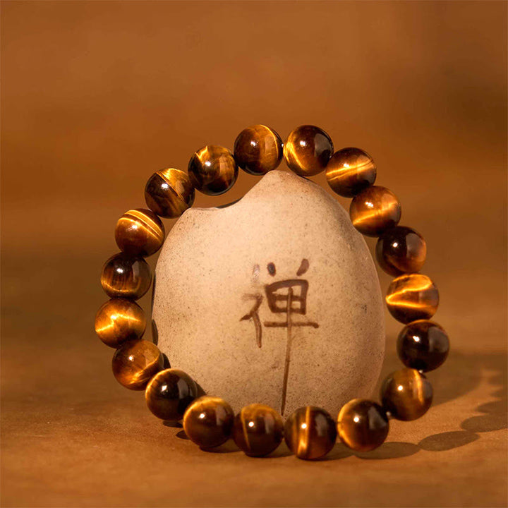 Różnorodne Buddha Stones z tygrysim okiem dodające pewności siebie
