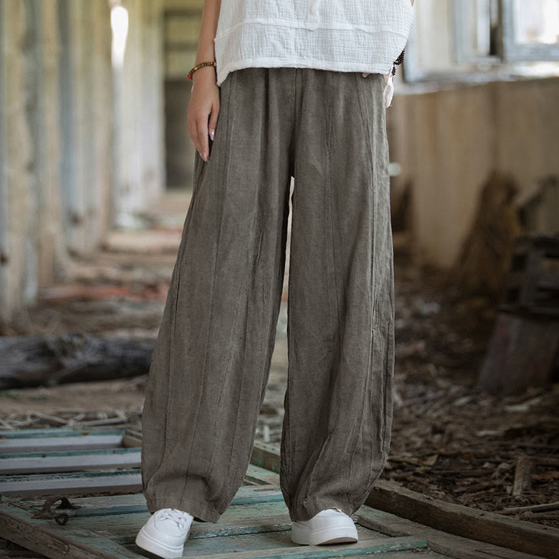 Buddha Stones Retro Tie Dye Harem Pants Casualowe damskie spodnie do jogi z kieszeniami - DarkKhaki (wersja standardowa) - US6, UK/AU10, EU38 (L)  - image 16