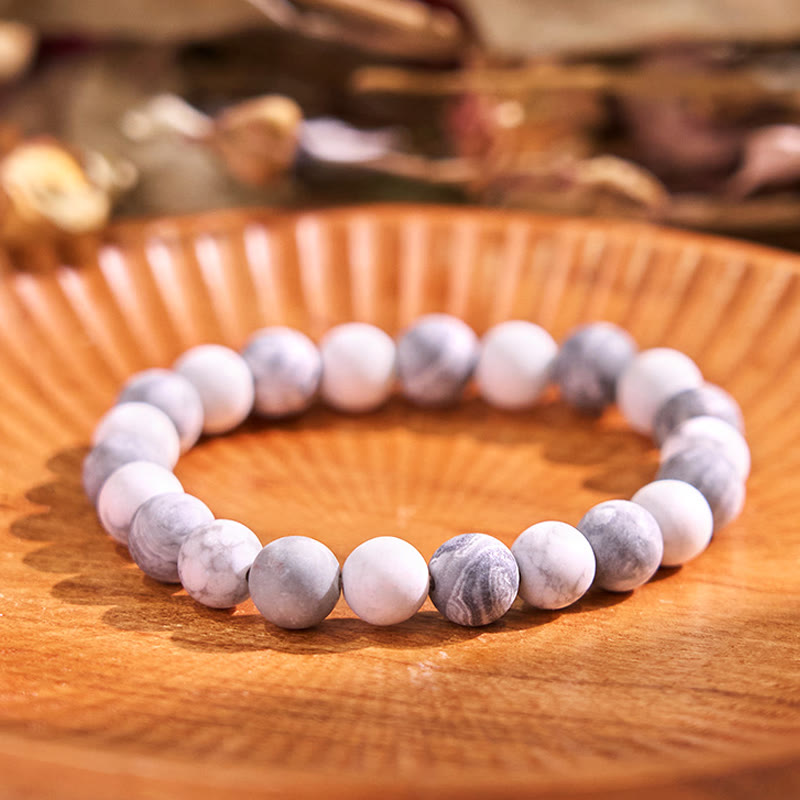 Bransoletka uspokajająca z kamieniem Buddy, różnymi kryształami, malachitem, lazurytem, ​​lapis lazuli i hemimorfitem - Jaspis Picassa (obwód nadgarstka: 14-16 cm) - image 18