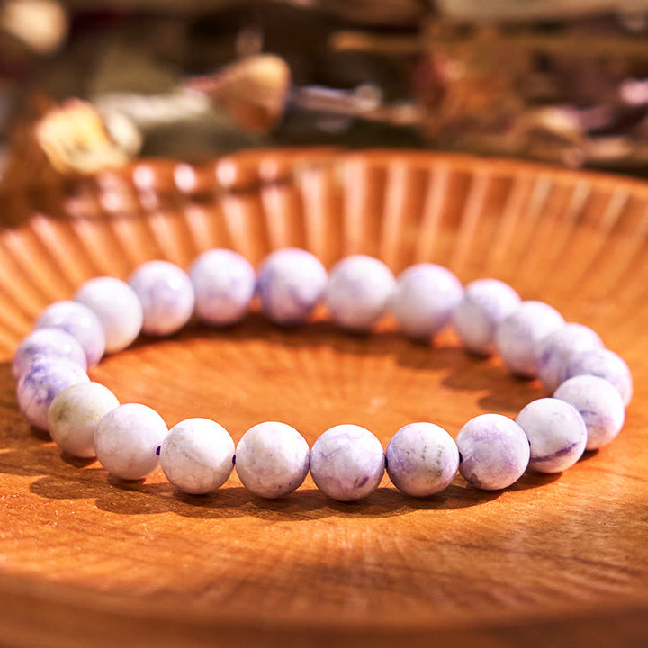 Bransoletka uspokajająca z kamieniem Buddy, różnymi kryształami, malachitem, lazurytem, ​​lapis lazuli i hemimorfitem - Jasny sodalit (obwód nadgarstka: 14-16 cm) - image 36