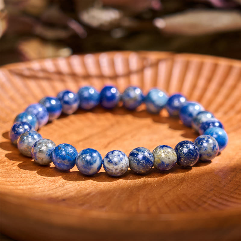 Bransoletka uspokajająca z kamieniem Buddy, różnymi kryształami, malachitem, lazurytem, ​​lapis lazuli i hemimorfitem - Ciemny lazuryt (obwód nadgarstka: 14-16 cm) - image 39