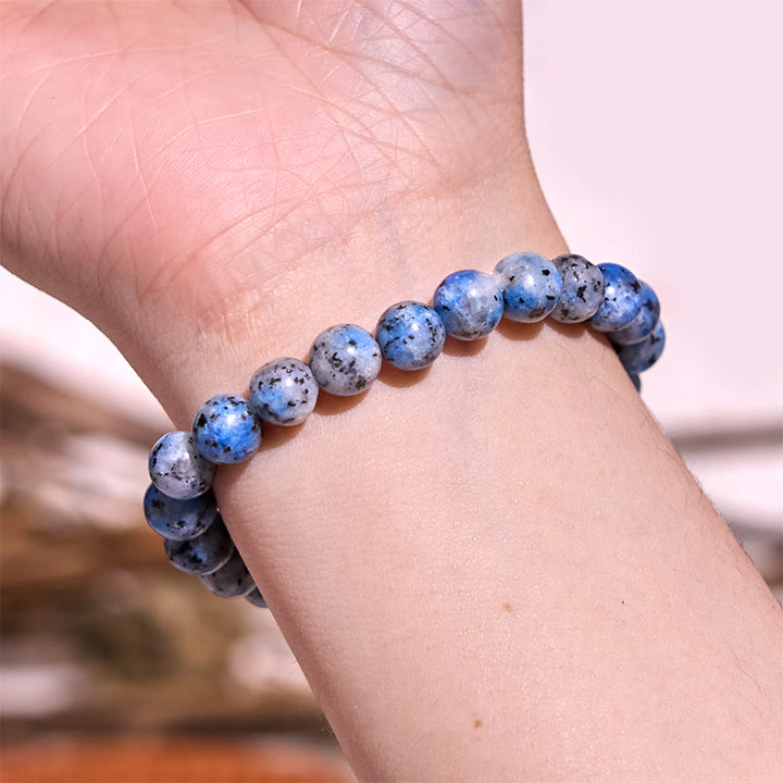Bransoletka uspokajająca z kamieniem Buddy, różnymi kryształami, malachitem, lazurytem, ​​lapis lazuli i hemimorfitem - image 93