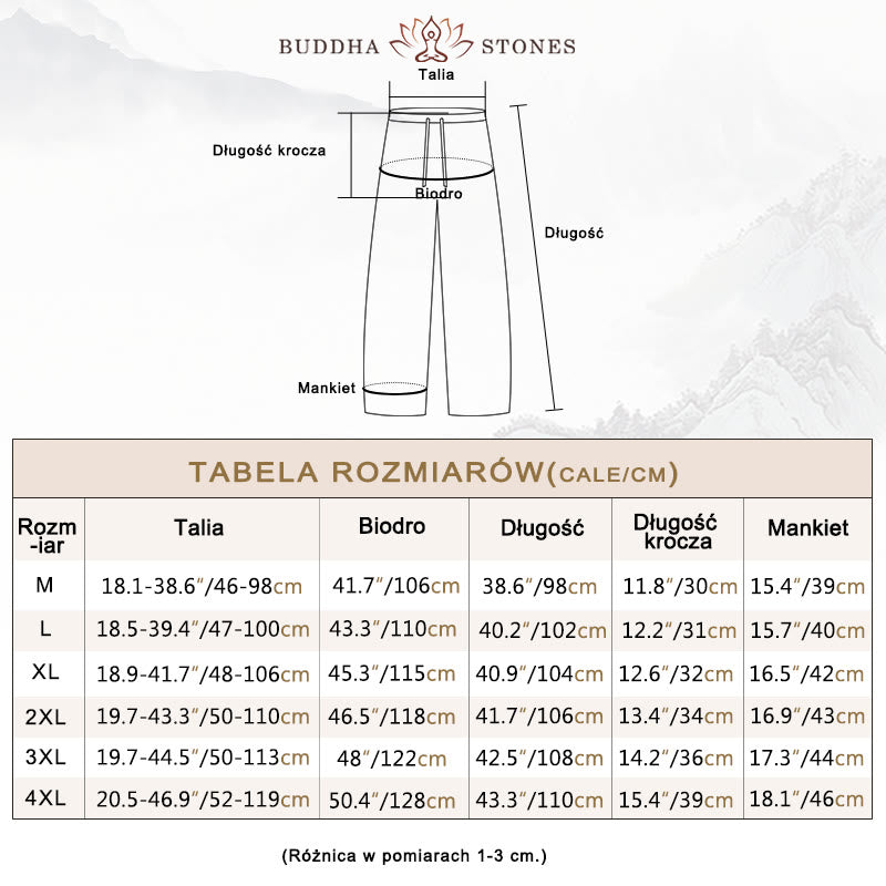 Spodnie męskie Buddha Stones w jednolitym kolorze, bawełniane, lniane, swobodne, ze ściągaczem i kieszeniami - image 5