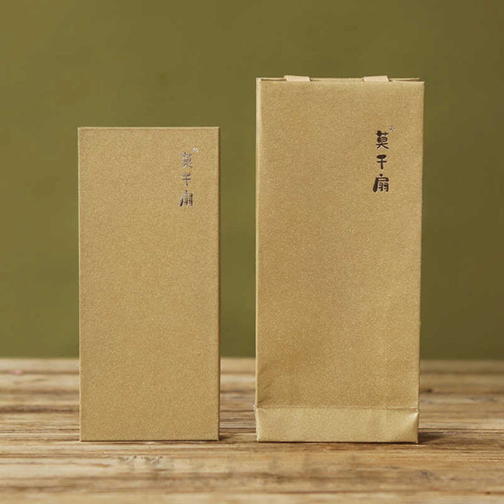 Buddha Stones Plum Blossom Crane Silk Ręczny składany wachlarz bambusowy