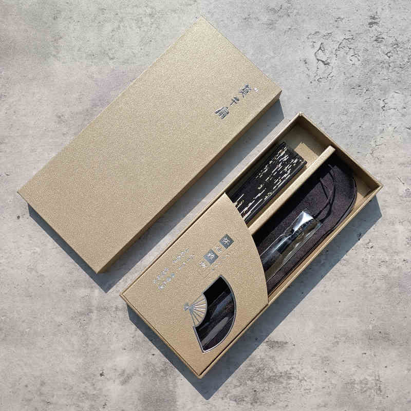 Buddha Stones Plum Blossom Crane Silk Ręczny składany wachlarz bambusowy