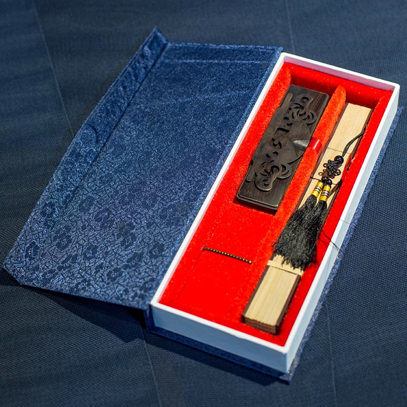 Buddha Stones Pusta Rzeźba Suzhou Ogród Tygrys Wzgórze Wzór Ręczny Birmański Drewniany Składany Wachlarz