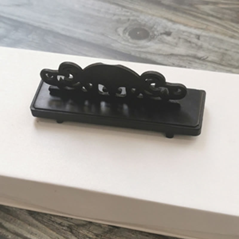 Buddha Stones Pusta Rzeźba Suzhou Ogród Tygrys Wzgórze Wzór Ręczny Birmański Drewniany Składany Wachlarz