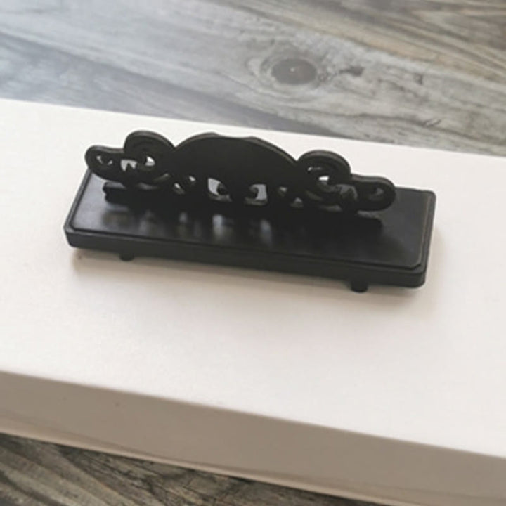 Buddha Stones Pusta Rzeźba Suzhou Ogród Tygrys Wzgórze Wzór Ręczny Birmański Drewniany Składany Wachlarz