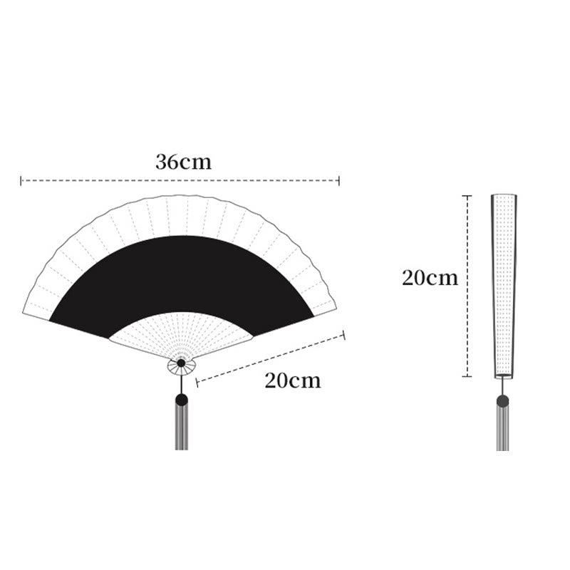 Buddha Stones Retro Bambusowe Puste Grawerowanie Ręczny Składany Wachlarz Bambusowy