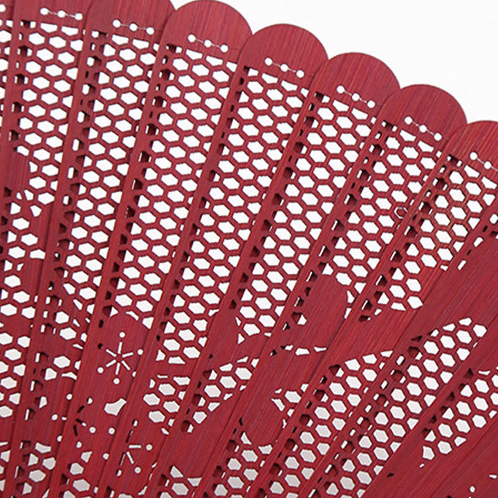 Buddha Stones Retro Bambusowe Puste Grawerowanie Ręczny Składany Wachlarz Bambusowy