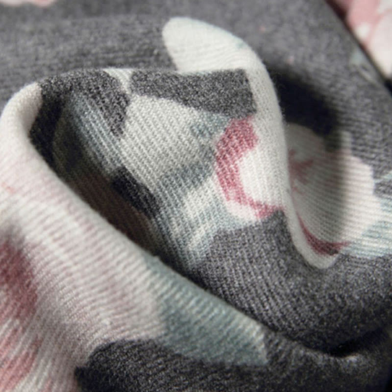 Buddha Stones Tybetański Szal Ogród Róża Jesień Zima Przytulny Podróżny Szalik Otulacz - image 21