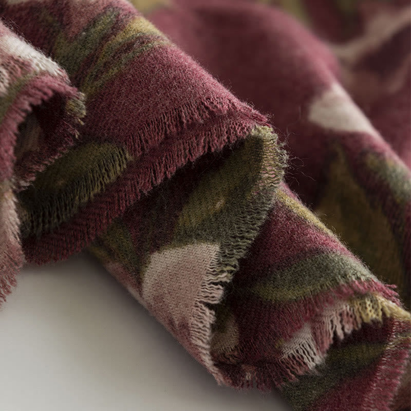 Buddha Stones Tybetański Szal Ogród Róża Jesień Zima Przytulny Podróżny Szalik Otulacz - image 12