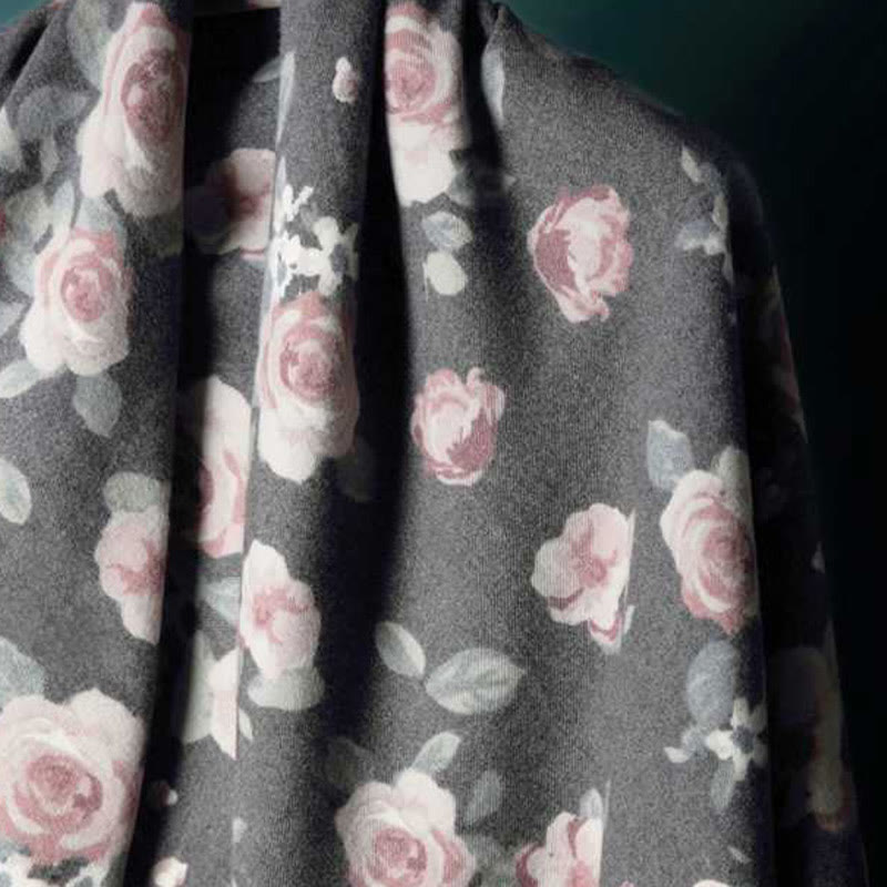 Buddha Stones Tybetański Szal Ogród Róża Jesień Zima Przytulny Podróżny Szalik Otulacz - image 20