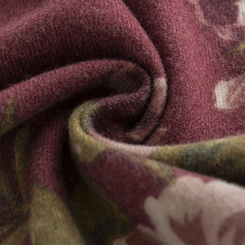 Buddha Stones Tybetański Szal Ogród Róża Jesień Zima Przytulny Podróżny Szalik Otulacz - image 10