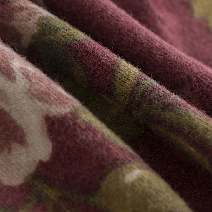 Buddha Stones Tybetański Szal Ogród Róża Jesień Zima Przytulny Podróżny Szalik Otulacz - image 8