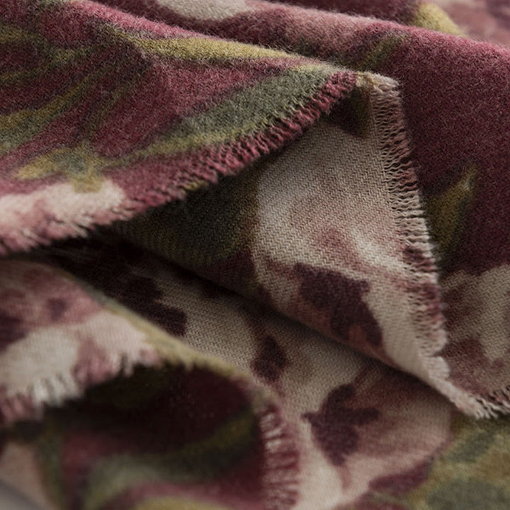 Buddha Stones Tybetański Szal Ogród Róża Jesień Zima Przytulny Podróżny Szalik Otulacz - image 11