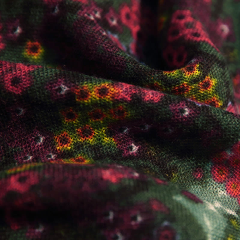 Buddha Stones Tybetański Pałac Vintage Malarstwo Olejne Kwiaty Szal Zimowy Przytulny Podróżny Szalik Owijany - image 5