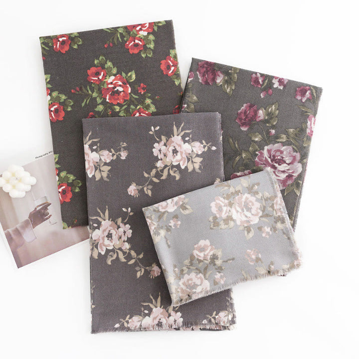 Buddha Stones Tybetański Kwiat Róży Ogród Szal Jesień Zima Przytulny Szalik Otulacz  - image 26