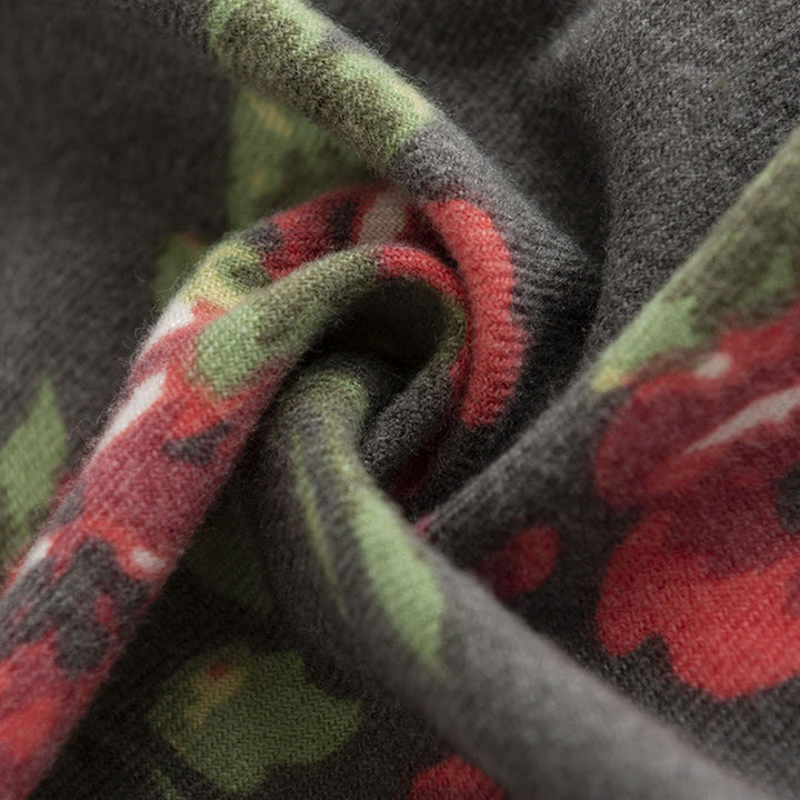 Buddha Stones Tybetański Kwiat Róży Ogród Szal Jesień Zima Przytulny Szalik Otulacz  - image 15