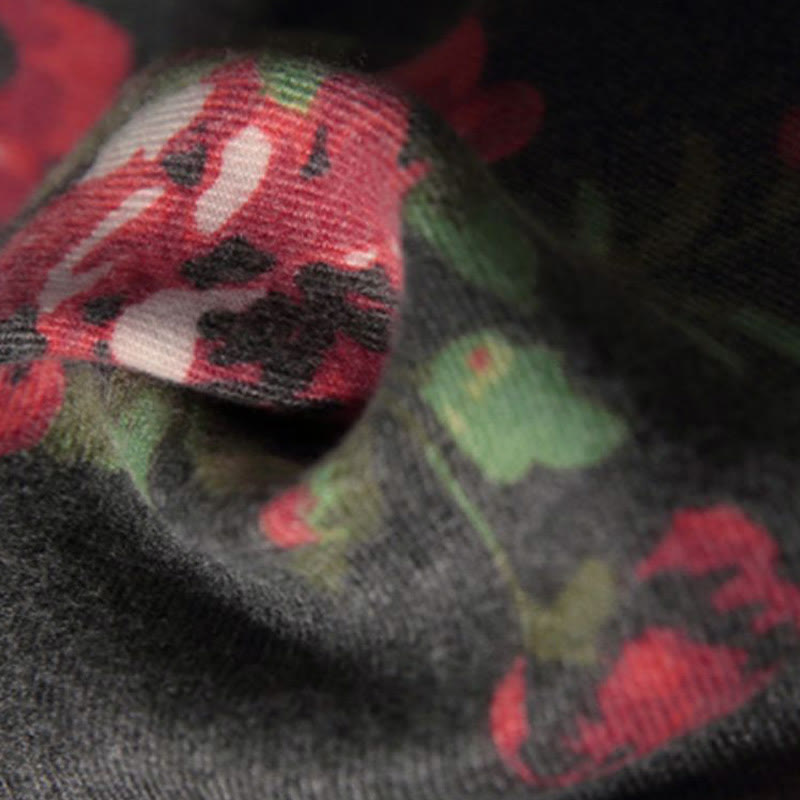 Buddha Stones Tybetański Kwiat Róży Ogród Szal Jesień Zima Przytulny Szalik Otulacz  - image 10