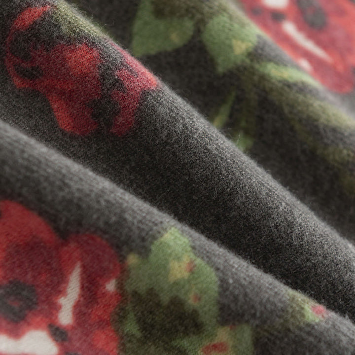 Buddha Stones Tybetański Kwiat Róży Ogród Szal Jesień Zima Przytulny Szalik Otulacz  - image 17