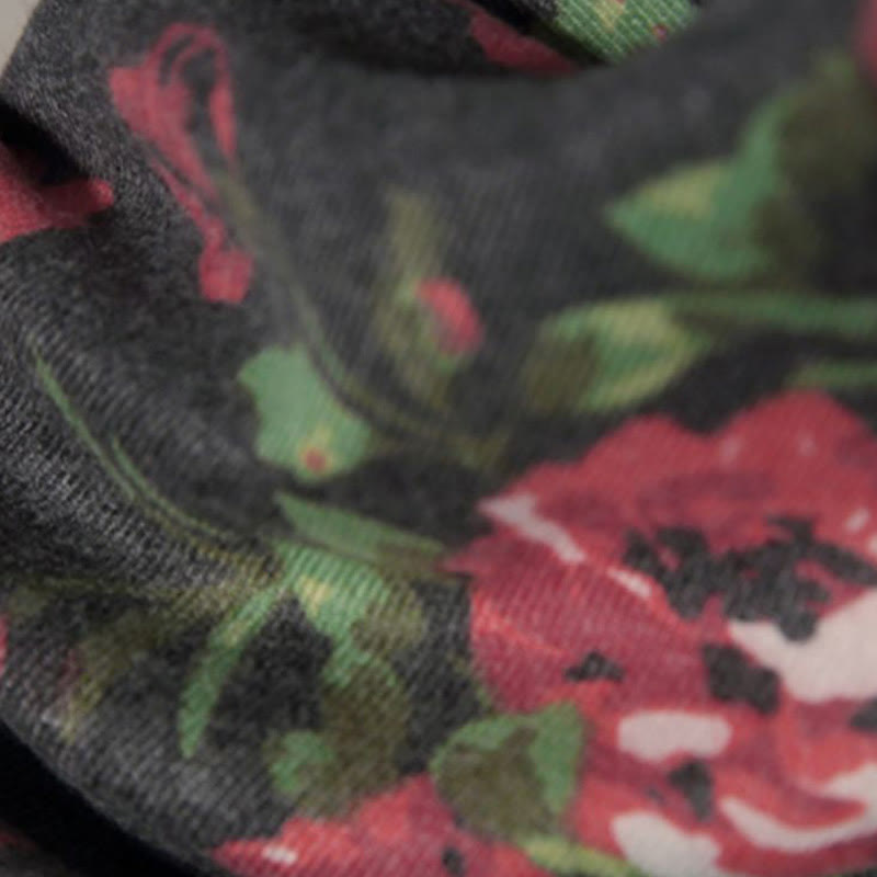 Buddha Stones Tybetański Kwiat Róży Ogród Szal Jesień Zima Przytulny Szalik Otulacz  - image 12