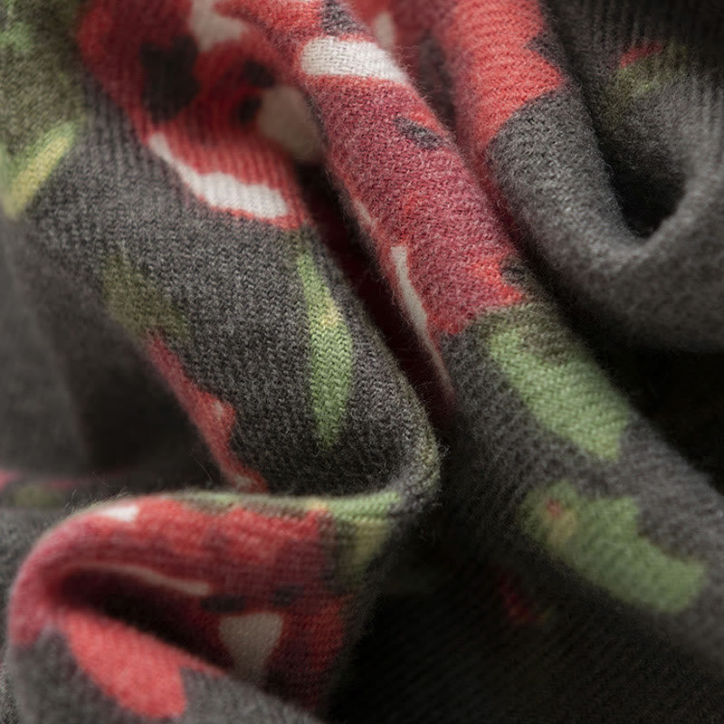 Buddha Stones Tybetański Kwiat Róży Ogród Szal Jesień Zima Przytulny Szalik Otulacz  - image 14