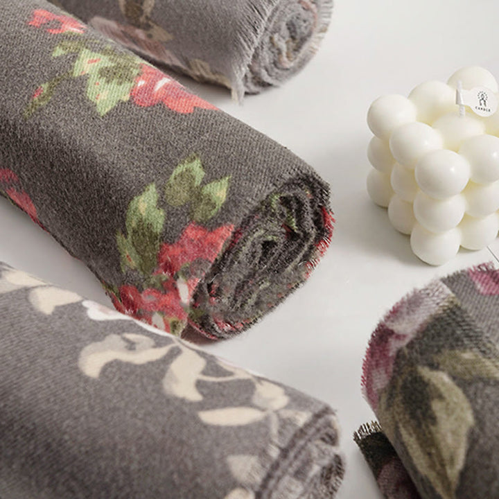 Buddha Stones Tybetański Kwiat Róży Ogród Szal Jesień Zima Przytulny Szalik Otulacz  - image 27