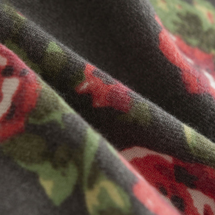 Buddha Stones Tybetański Kwiat Róży Ogród Szal Jesień Zima Przytulny Szalik Otulacz  - image 16