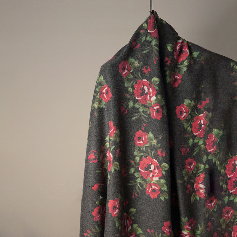 Buddha Stones Tybetański Kwiat Róży Ogród Szal Jesień Zima Przytulny Szalik Otulacz  - image 8