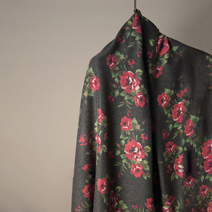 Buddha Stones Tybetański Kwiat Róży Ogród Szal Jesień Zima Przytulny Szalik Otulacz  - image 8