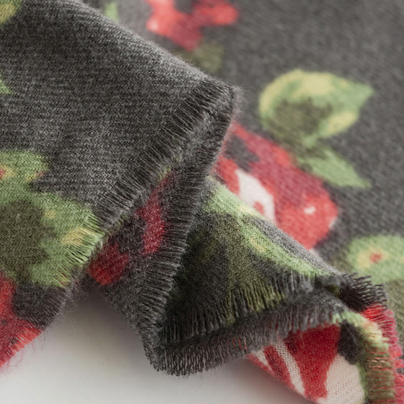 Buddha Stones Tybetański Kwiat Róży Ogród Szal Jesień Zima Przytulny Szalik Otulacz  - image 20