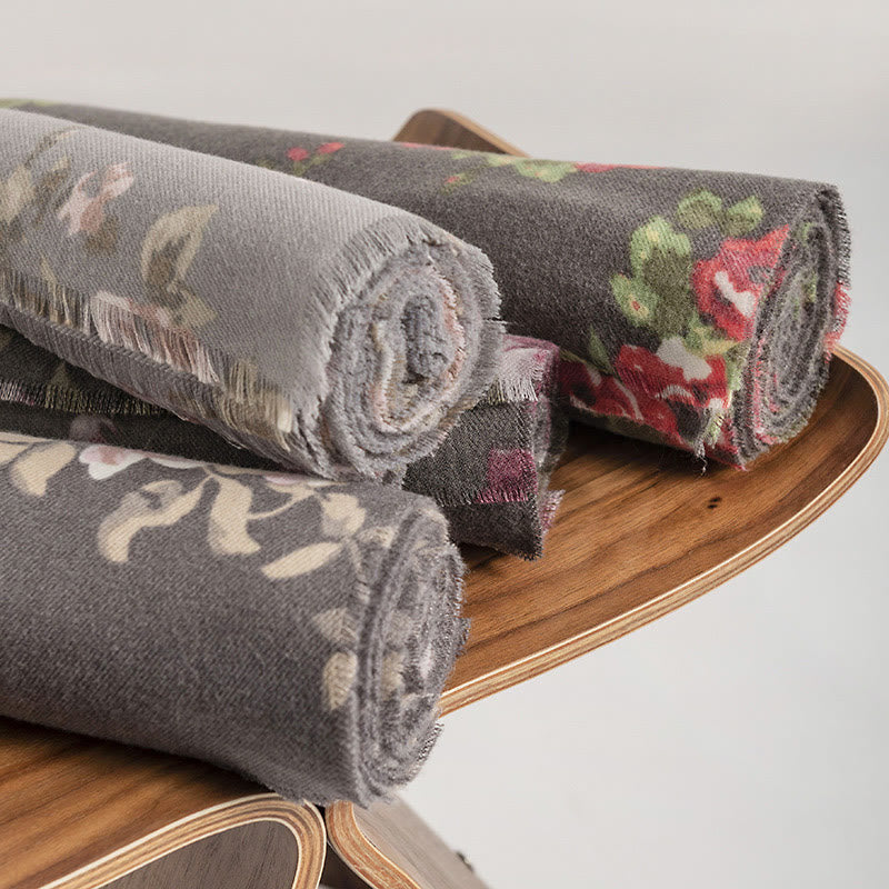 Buddha Stones Tybetański Kwiat Róży Ogród Szal Jesień Zima Przytulny Szalik Otulacz  - image 2