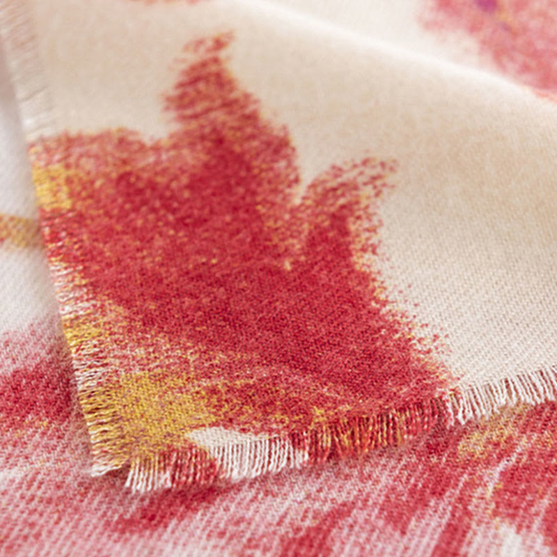 Buddha Stones Tybetański Czerwony Kwiat Drukuj Szal Jesień Zima Miękki Ciepły Szalik Otulacz - image 13