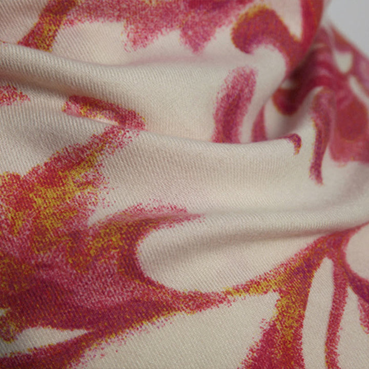 Buddha Stones Tybetański Czerwony Kwiat Drukuj Szal Jesień Zima Miękki Ciepły Szalik Otulacz - image 11