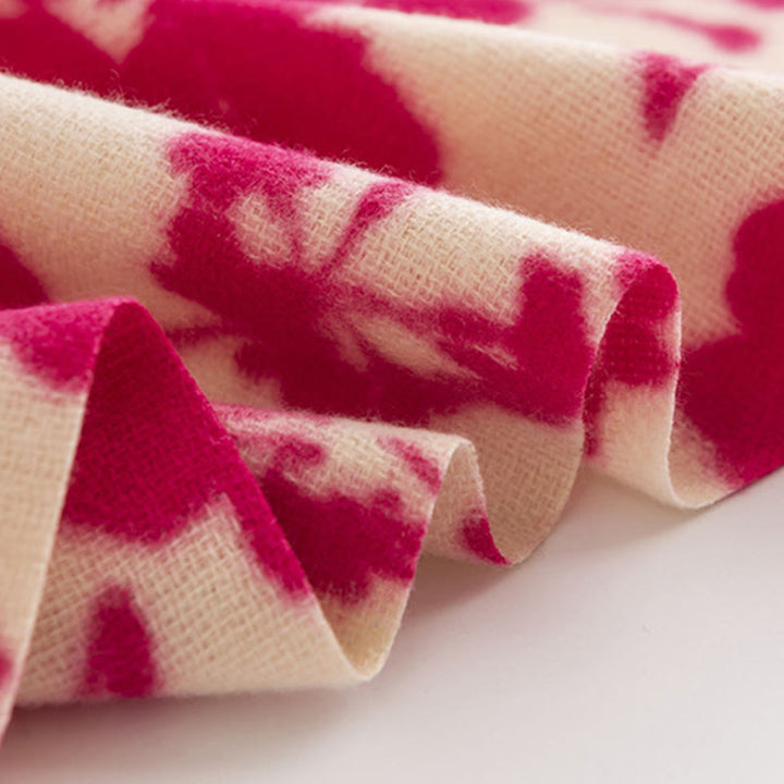 Buddha Stones Tybetańskie Gałęzie Kwiatów Róży Drukuj Frędzle Szal Jesień Zima Miękki Ciepły Szalik Otulacz - image 9