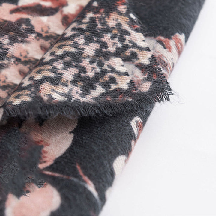 Buddha Stones Tybetańskie Kwitnące Chryzantemy Róże Kwiat Drukuj Szal Jesień Zima Miękki Ciepły Szalik Otulacz - image 4