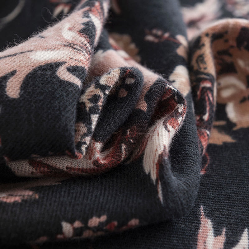 Buddha Stones Tybetańskie Kwitnące Chryzantemy Róże Kwiat Drukuj Szal Jesień Zima Miękki Ciepły Szalik Otulacz - image 6