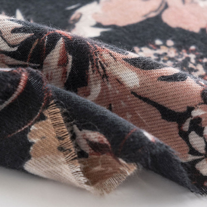 Buddha Stones Tybetańskie Kwitnące Chryzantemy Róże Kwiat Drukuj Szal Jesień Zima Miękki Ciepły Szalik Otulacz - image 8