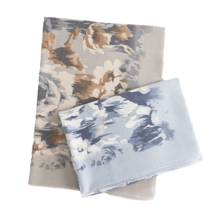 Buddha Stones Tybetański Szal Etniczny Retro Róża Nadruk Jesień Zima Przytulny Ciepły Szalik Otulacz - image 11