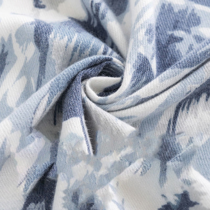 Buddha Stones Tybetański Szal Etniczny Retro Róża Nadruk Jesień Zima Przytulny Ciepły Szalik Otulacz - image 5