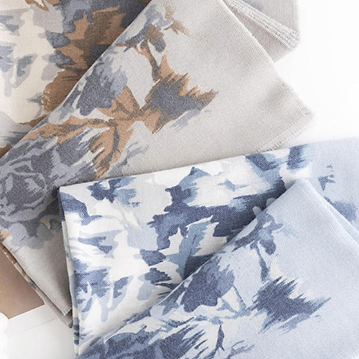 Buddha Stones Tybetański Szal Etniczny Retro Róża Nadruk Jesień Zima Przytulny Ciepły Szalik Otulacz - image 9