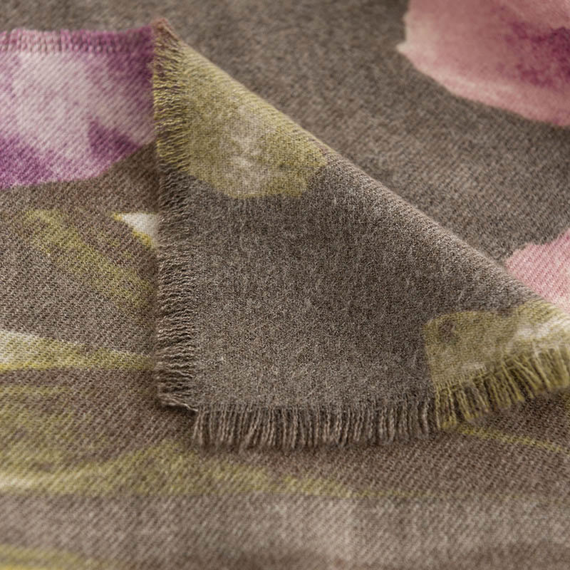 Buddha Stones Tybetański Szal Artystyczny Styl Hibiskus Syriacus Nadruk Jesień Zima Przytulny Ciepły Szalik Otulacz - image 15