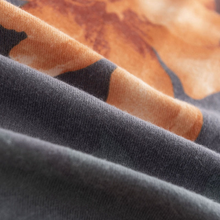 Buddha Stones Tybetański Szal Artystyczny Styl Hibiskus Syriacus Nadruk Jesień Zima Przytulny Ciepły Szalik Otulacz - image 4