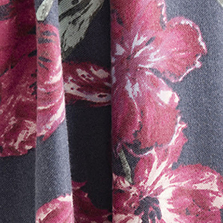 Buddha Stones Tybetański Szal Elegancki Kwiatowy Nadruk Jesień Zima Miękki Ciepły Szalik Otulacz - image 6