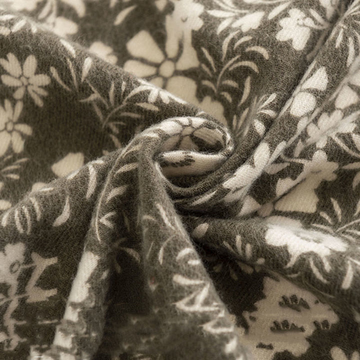 Buddha Stones Tybetański Szal Świeży Wzór Stokrotki Jesień Zima Miękki Ciepły Podróżny Szalik Otulacz - image 8