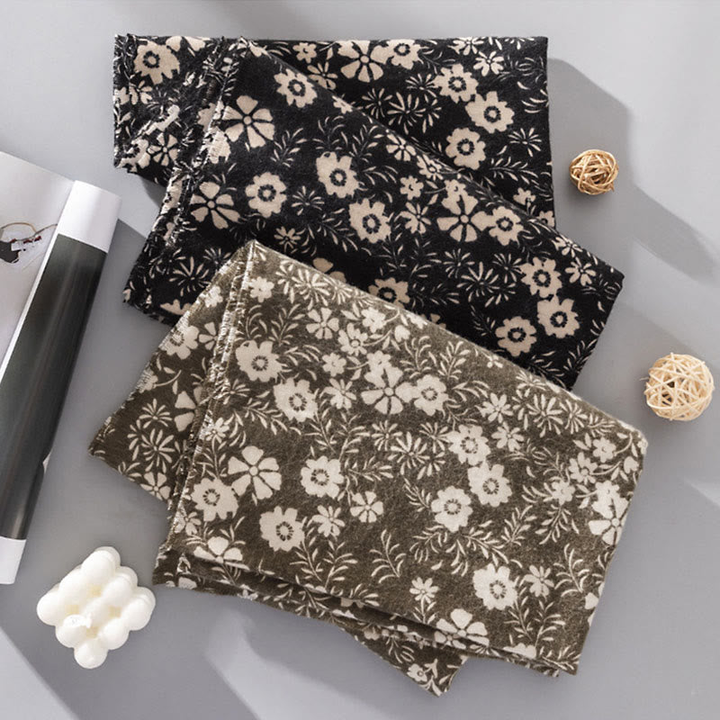 Buddha Stones Tybetański Szal Świeży Wzór Stokrotki Jesień Zima Miękki Ciepły Podróżny Szalik Otulacz - image 11