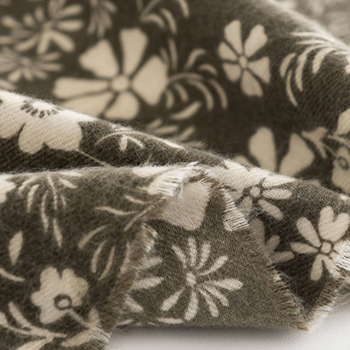 Buddha Stones Tybetański Szal Świeży Wzór Stokrotki Jesień Zima Miękki Ciepły Podróżny Szalik Otulacz - image 9