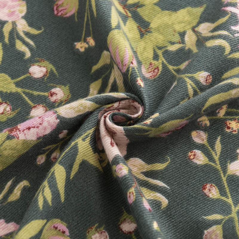 Buddha Stones Tybetański Szal Kwitnący Kwiat Bujne Liście Drukuj Jesień Zima Miękki Ciepły Szalik Otulacz - image 6