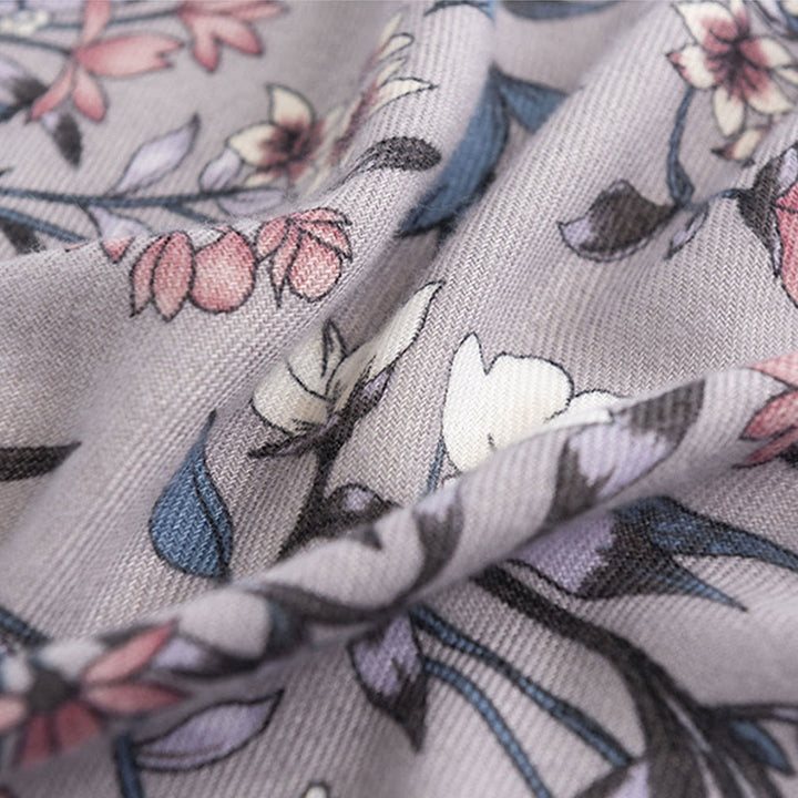 Buddha Stones Tybetański Szal Retro Kwitnąca Kamelia Japonica Print Jesień Zima Miękki Ciepły Szalik Otulacz - image 5